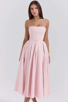 Sleeveless Midi Women's Dress - Audrey Model