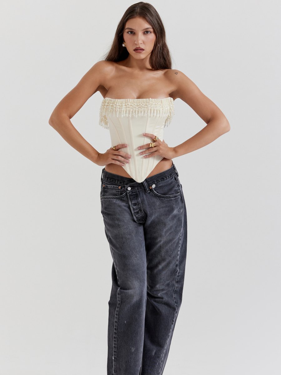 Beaded Embroidered Shaping Corset