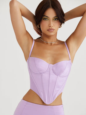 Purple Shapewear Corset Model Jasmyne