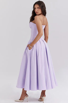 Evelyn Model Corset Midi Dress