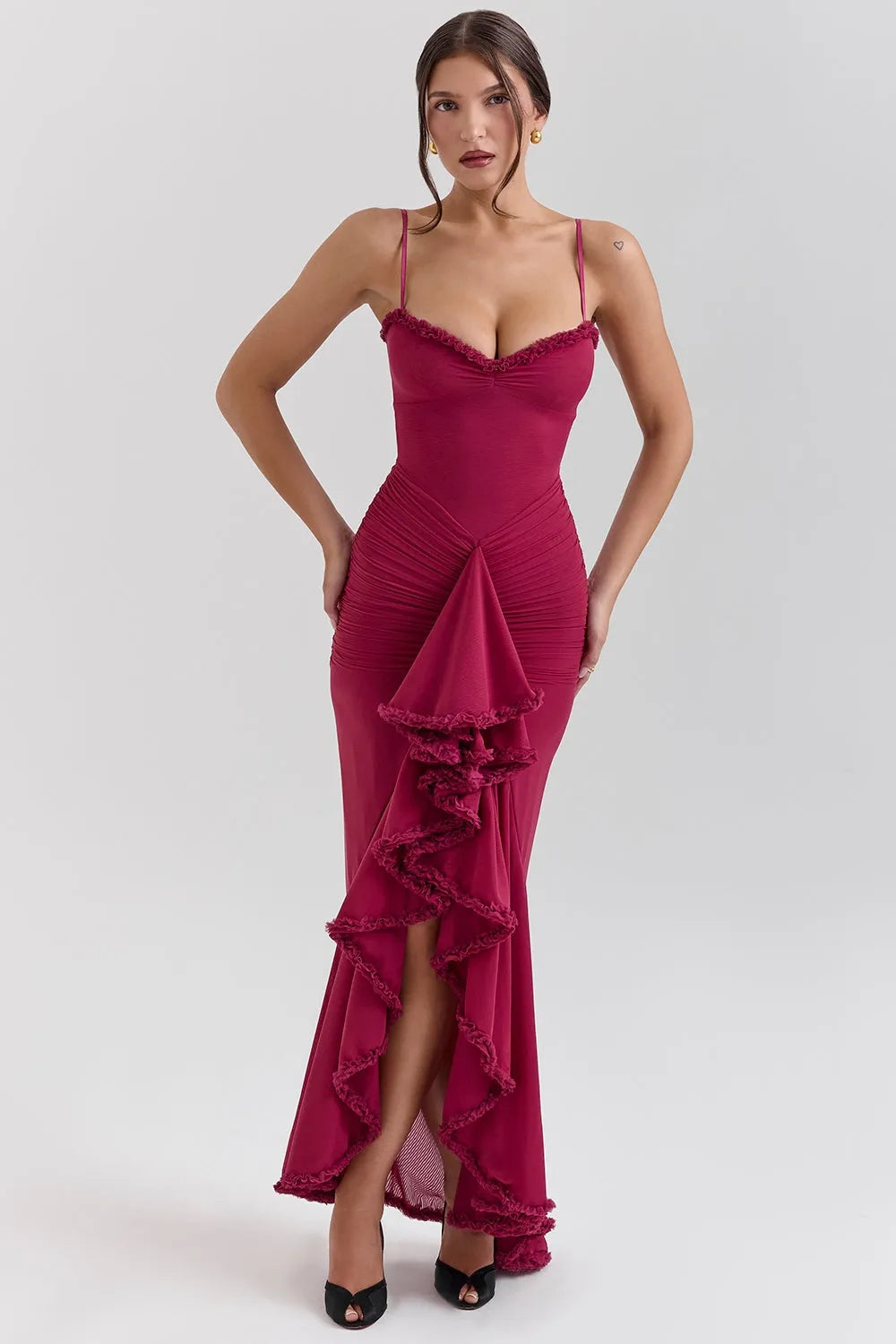 Long Dress with Ruffle - Veronica Model