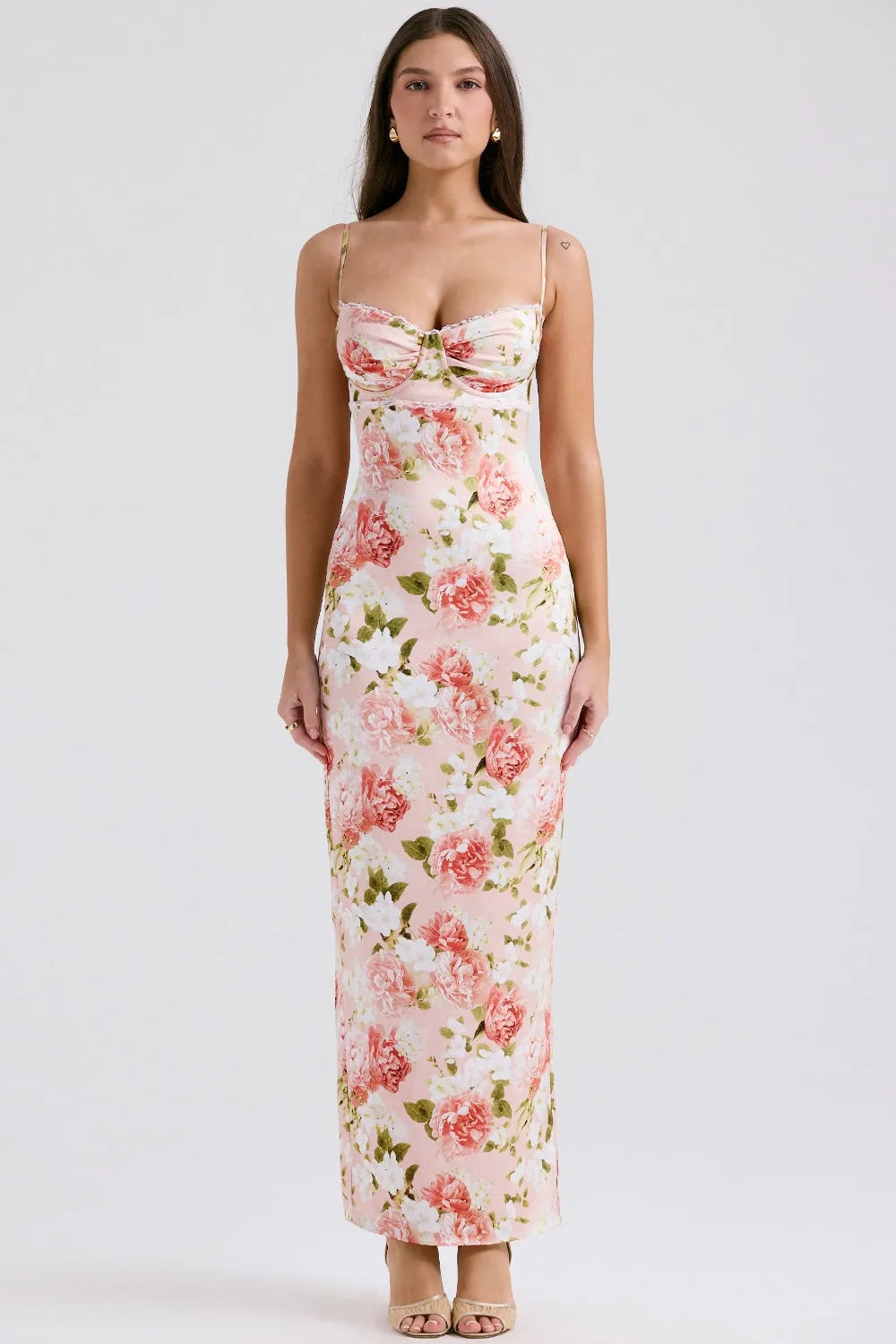 Maxi Floral Dress - Dhiana Model