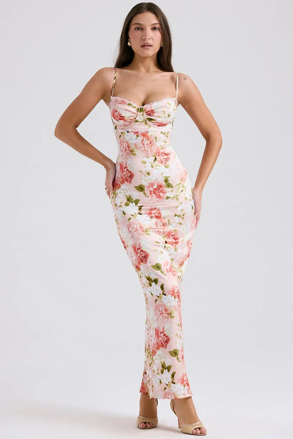 Maxi Floral Dress - Dhiana Model