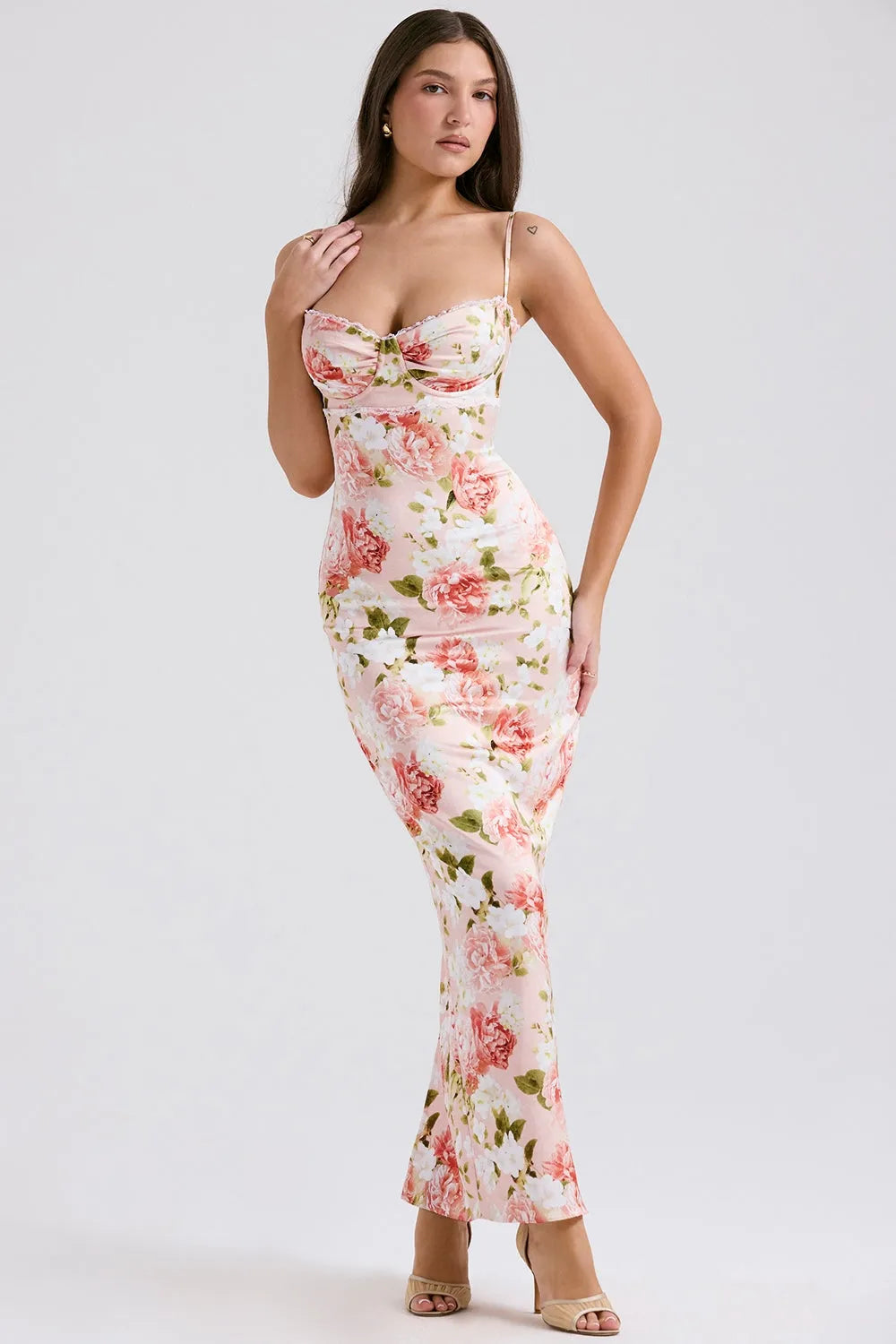 Maxi Floral Dress - Dhiana Model