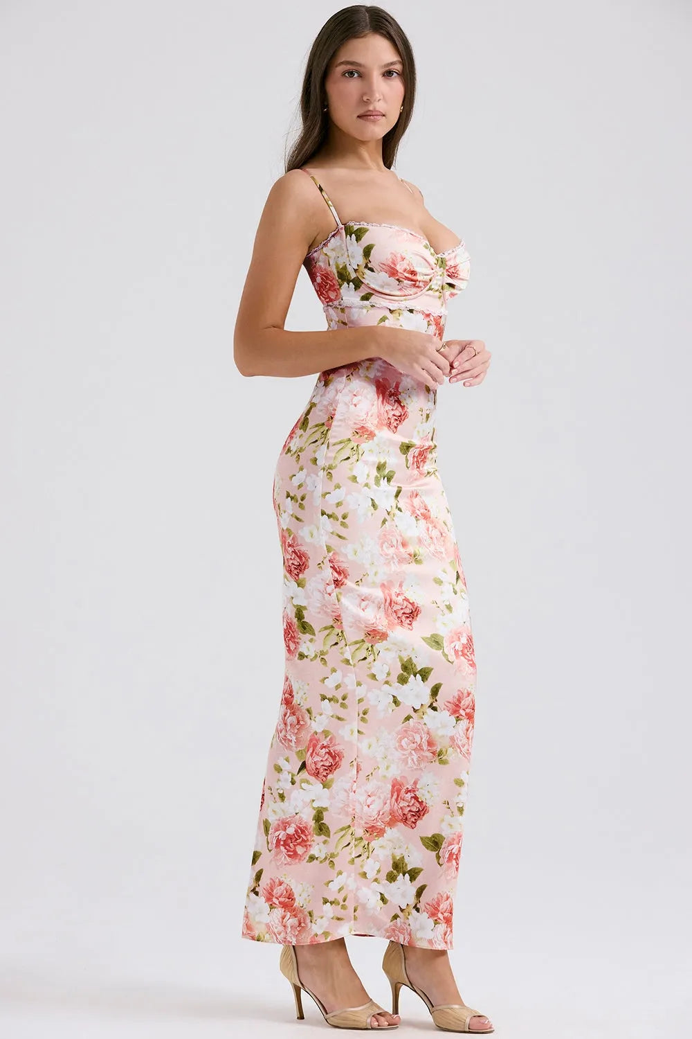 Maxi Floral Dress - Dhiana Model