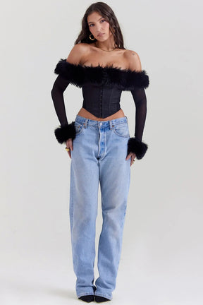 Ribbed Sleeve Corset - Model Ryana