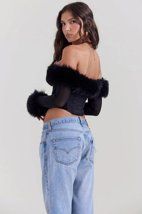 Ribbed Sleeve Corset - Model Ryana