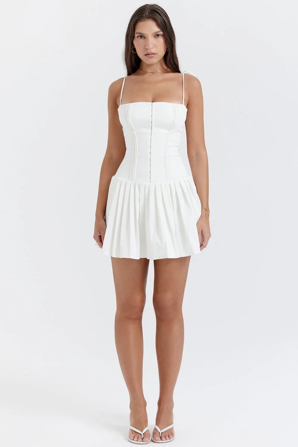 Simple White Short Dress for Civil Wedding – Amélie Fleur