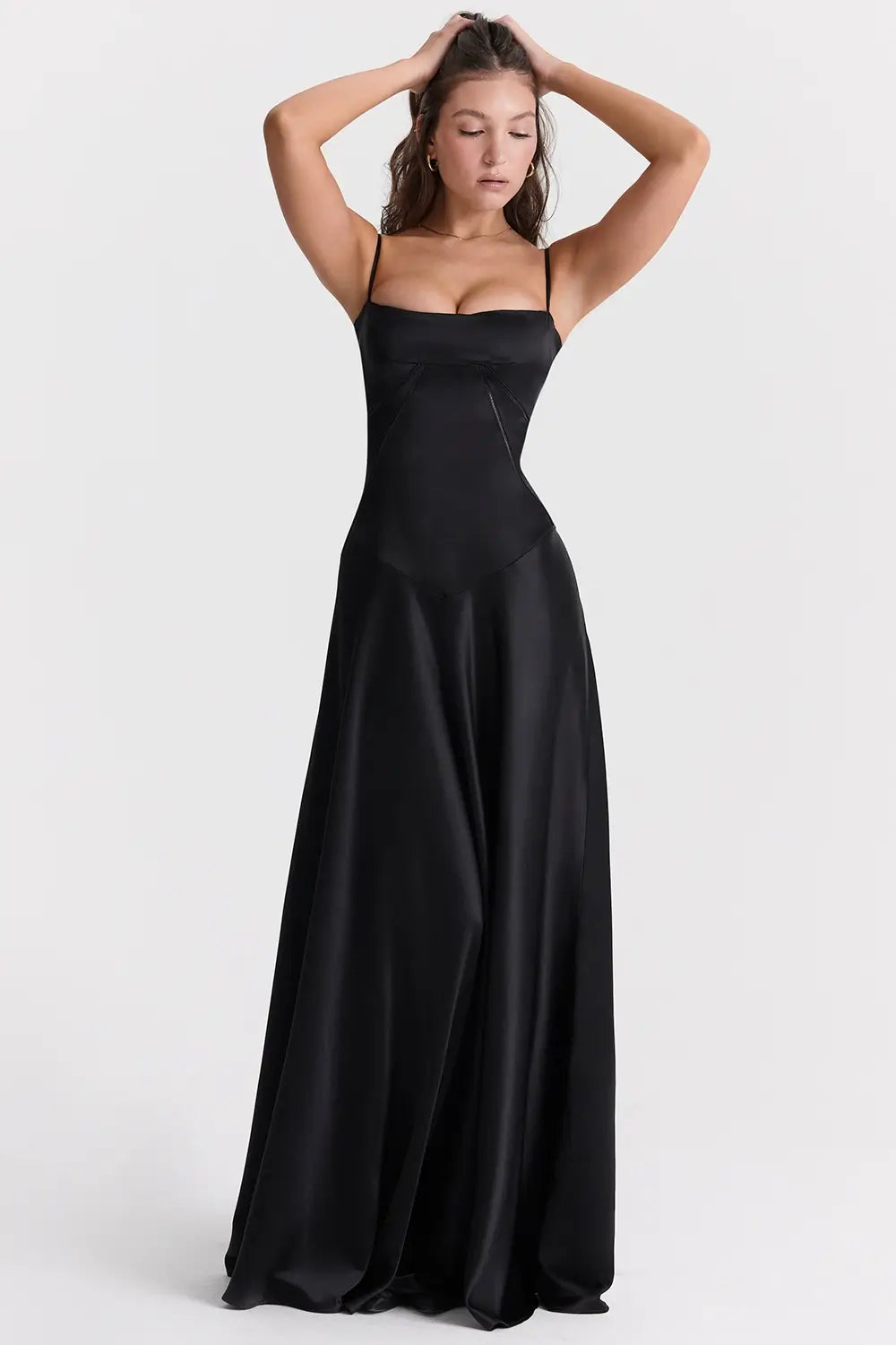 Long Dress with Lace Back – Mavie Model