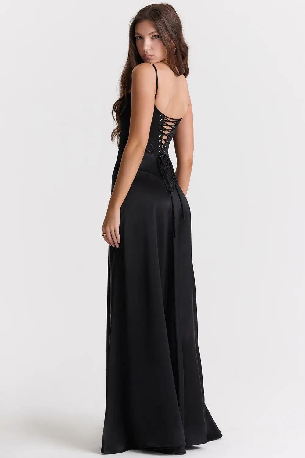 Long Dress with Lace Back – Mavie Model