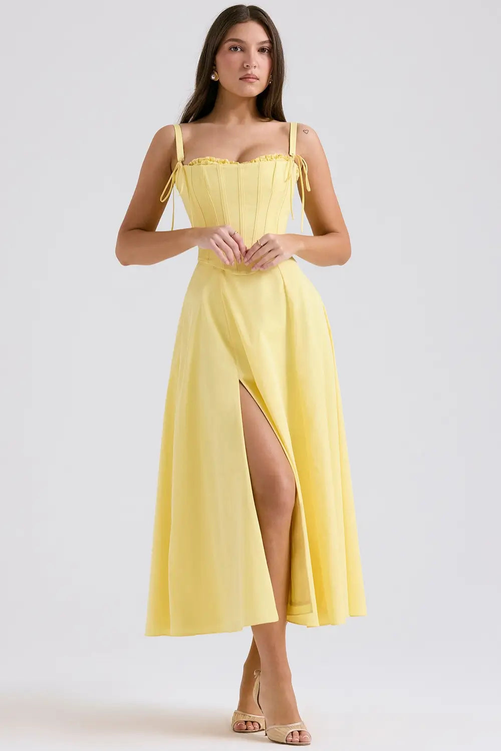 Midi Dress with Corset - Lily Model
