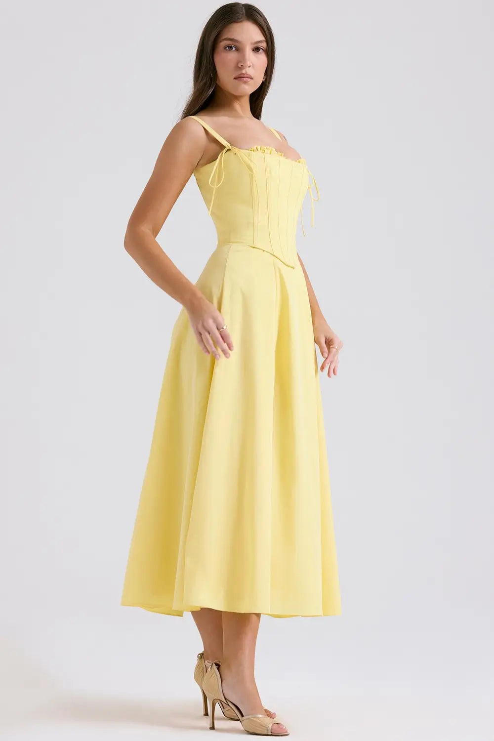 Midi Dress with Corset - Lily Model