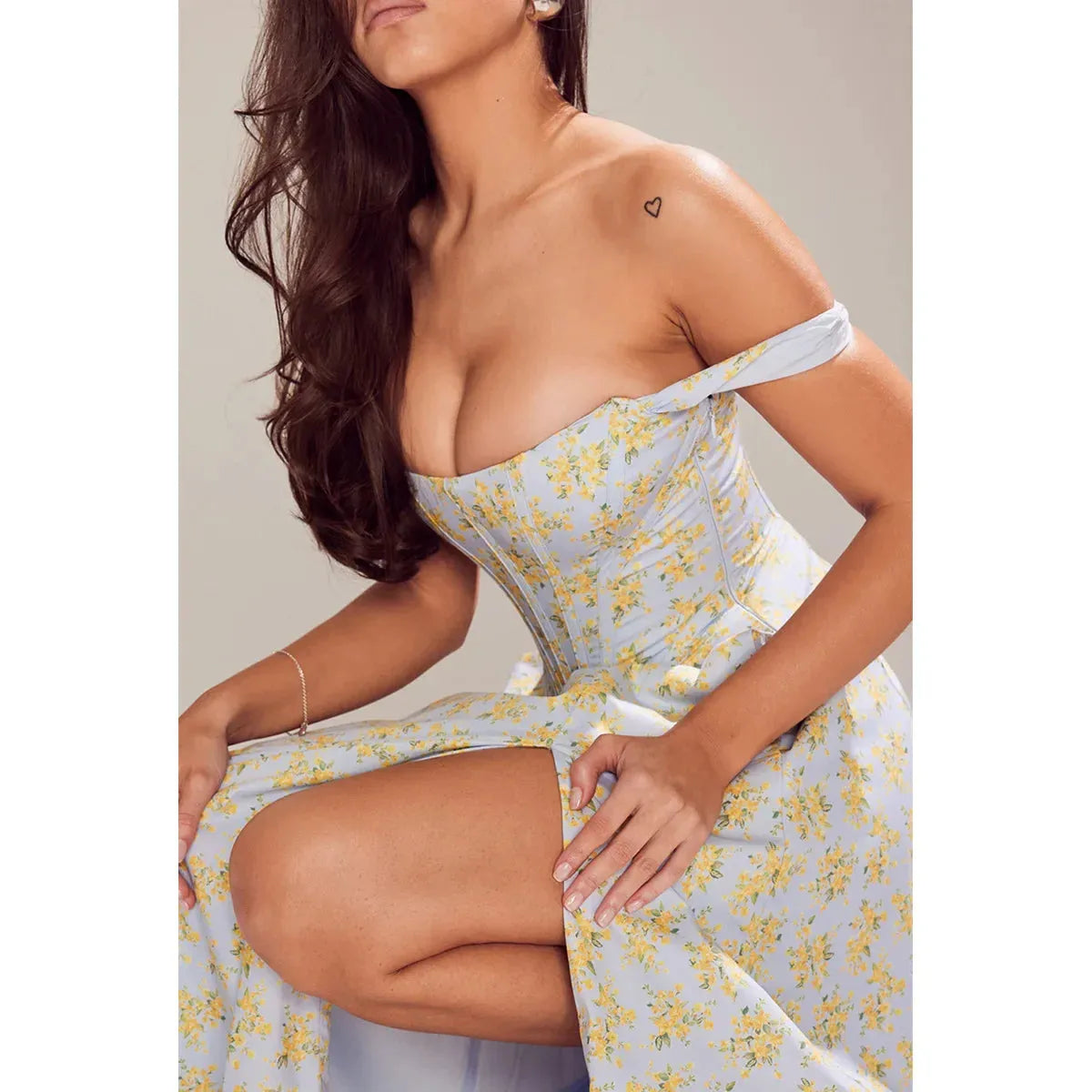 Midi Dress with Corset - Aryana Model