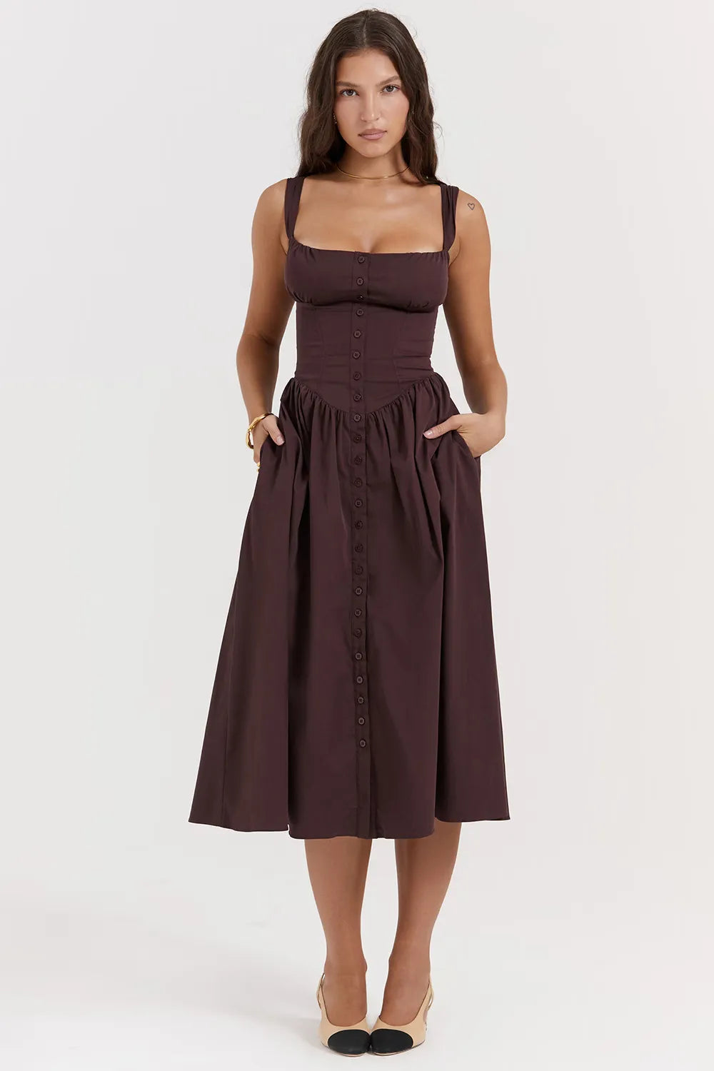 Midi Dress with Corset – Chérie Model