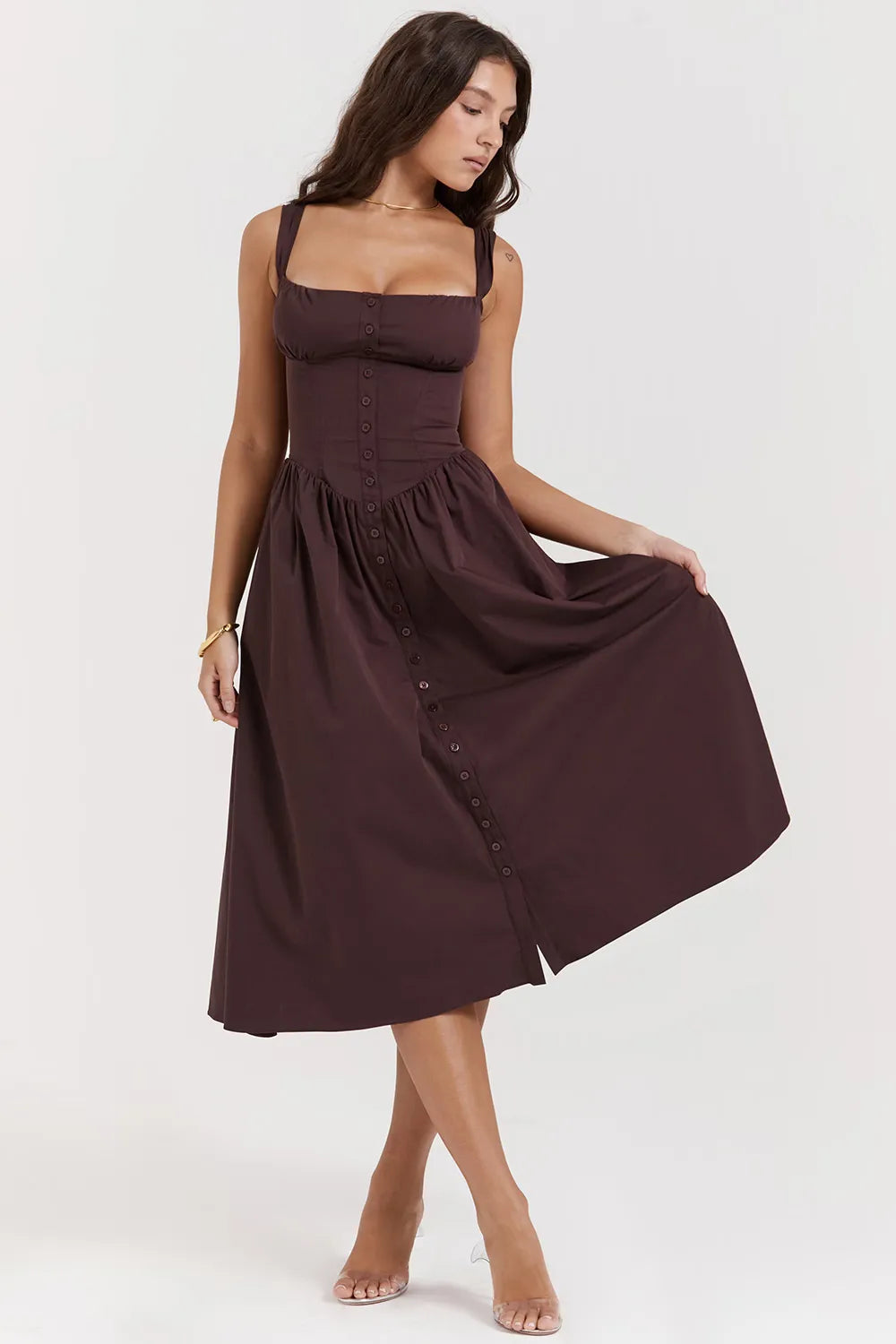 Midi Dress with Corset – Chérie Model