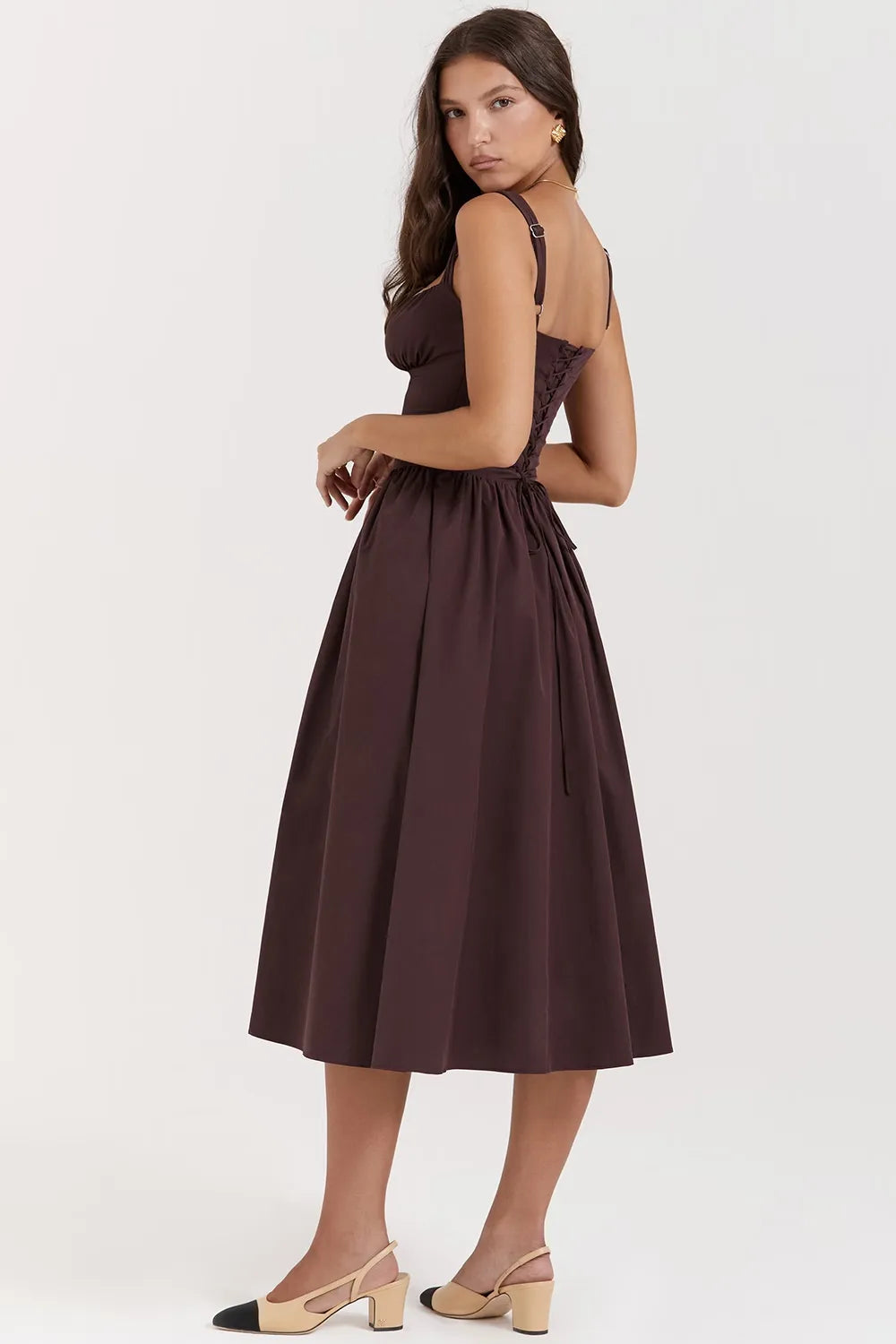 Midi Dress with Corset – Chérie Model