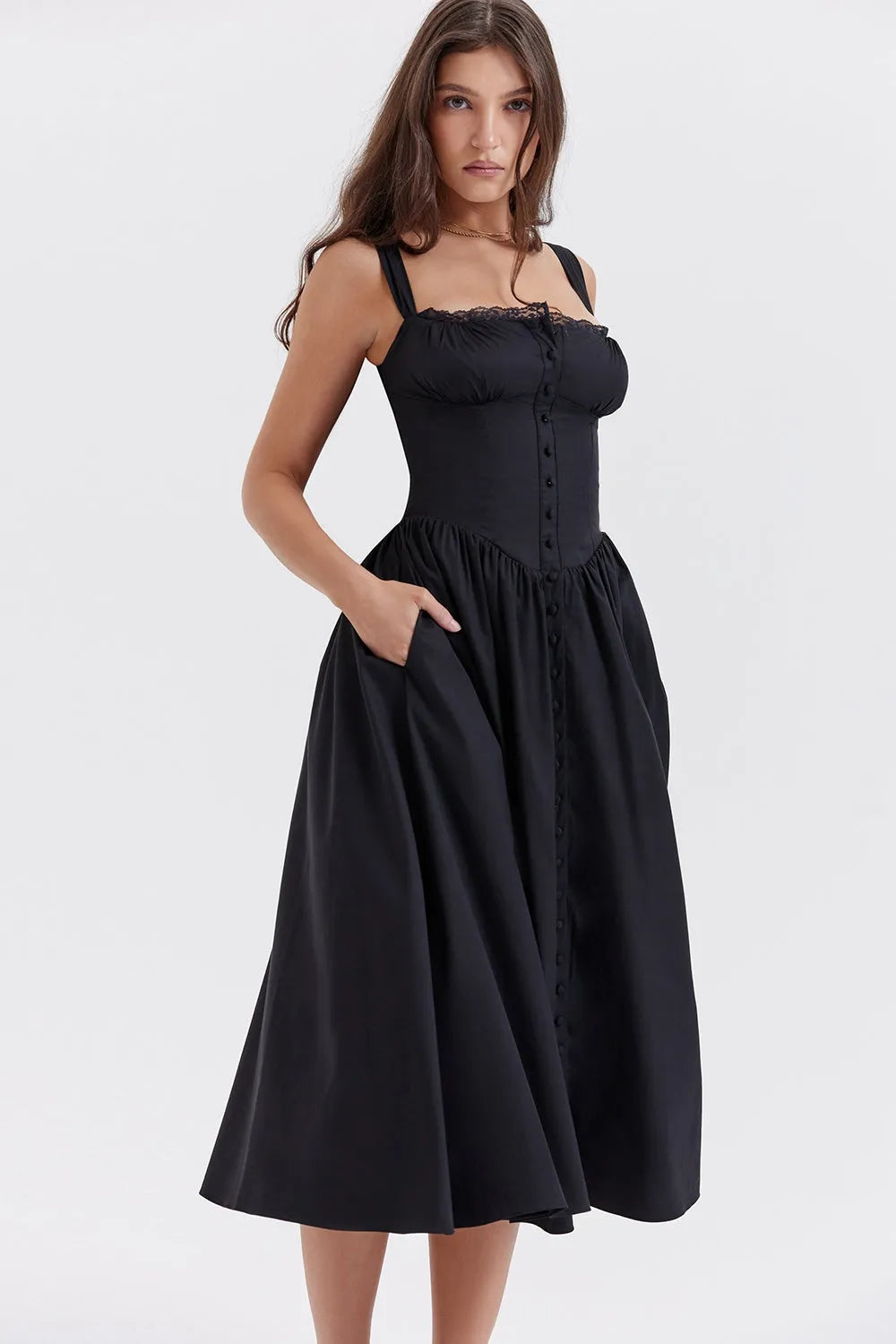 Midi Dress with Corset – Chérie Model