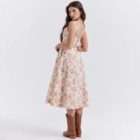 Midi Dress with Corset - Aryana Model
