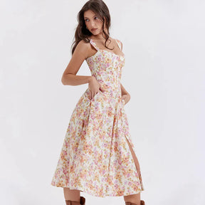 Midi Dress with Corset - Aryana Model