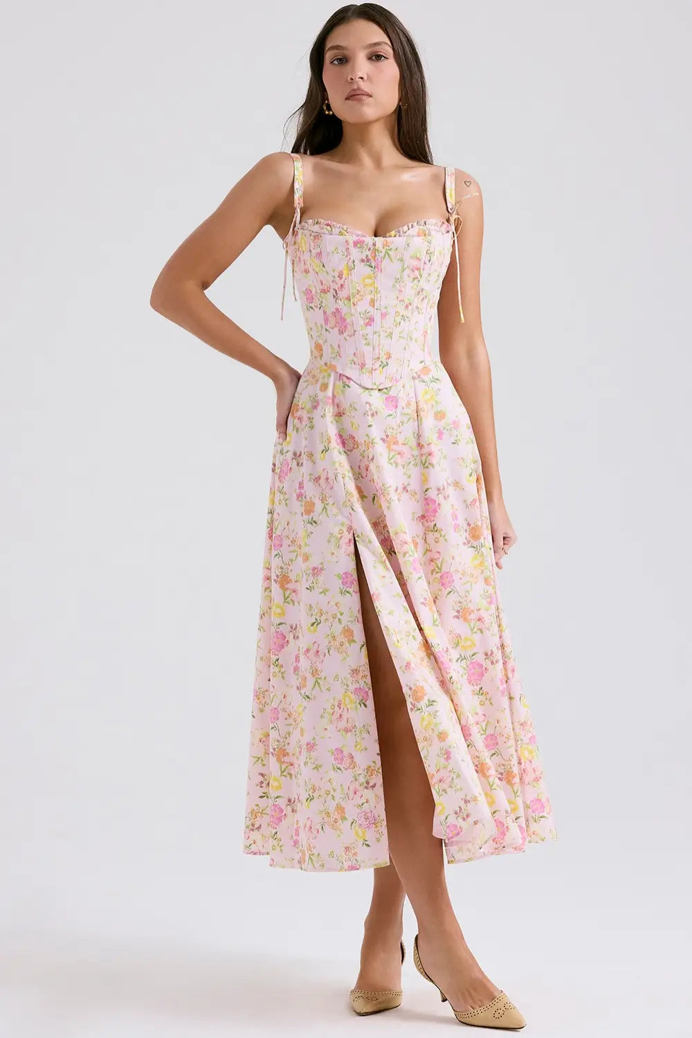 Midi Dress with Corset - Lily Model