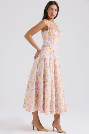 Midi Dress with Corset - Lily Model