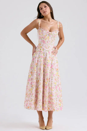 Midi Dress with Corset - Lily Model