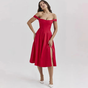 Midi Dress with Corset - Aryana Model