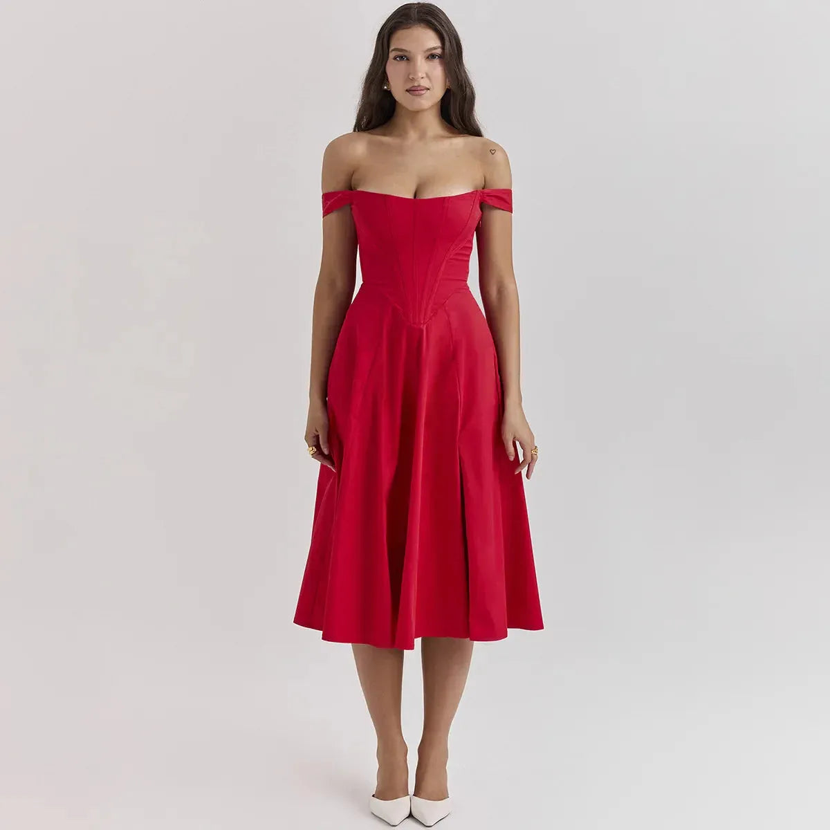 Midi Dress with Corset - Aryana Model