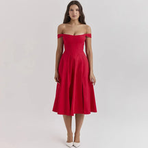 Midi Dress with Corset - Aryana Model