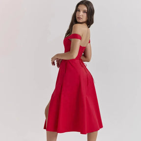 Midi Dress with Corset - Aryana Model
