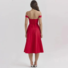 Midi Dress with Corset - Aryana Model