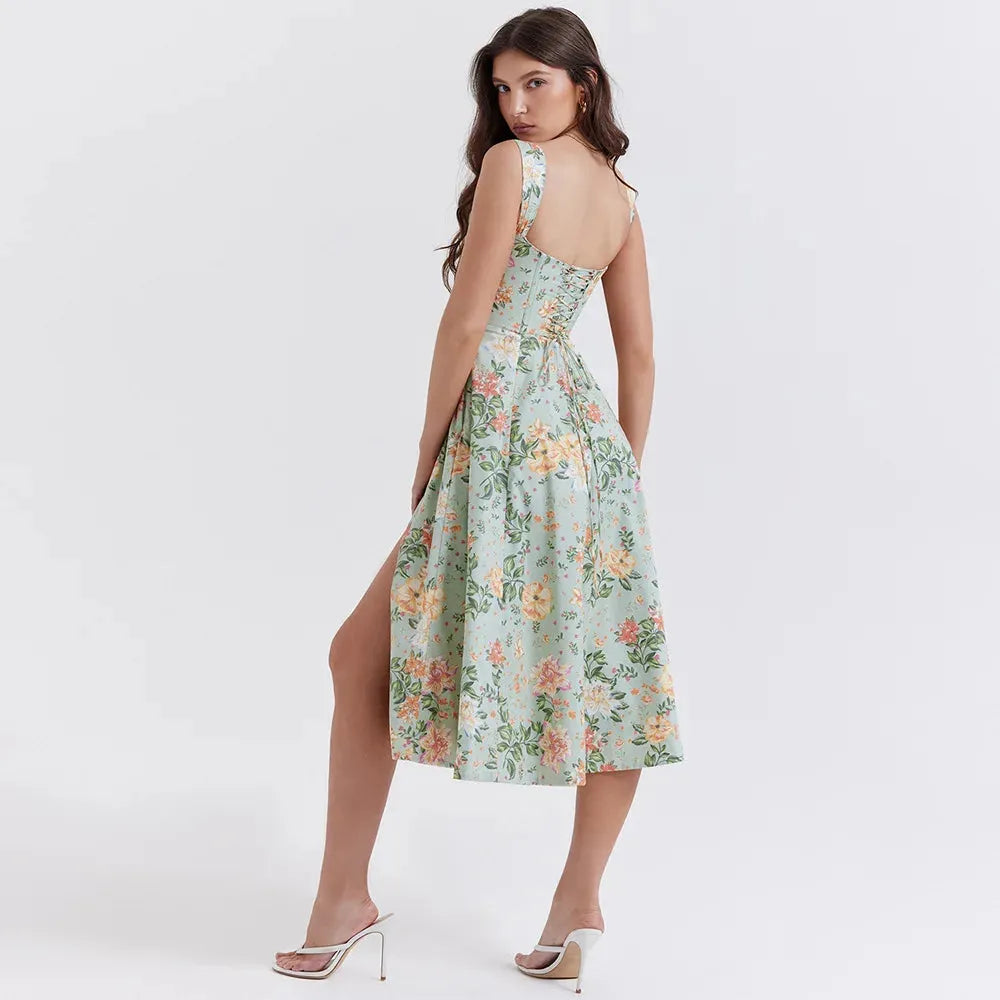 Midi Dress with Corset - Aryana Model
