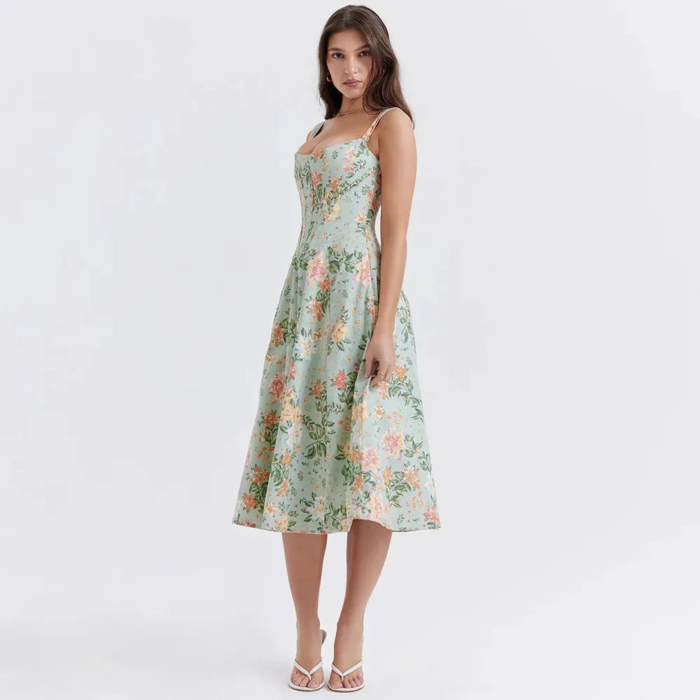 Midi Dress with Corset - Aryana Model