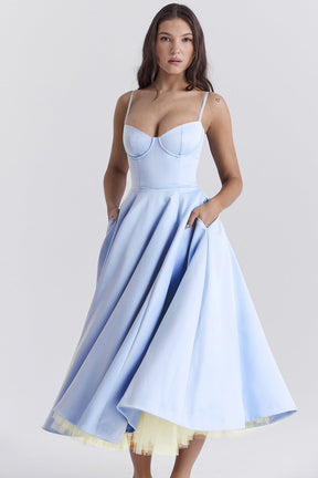 Passion Midi Dress - Shapes the Waist | Double Layer