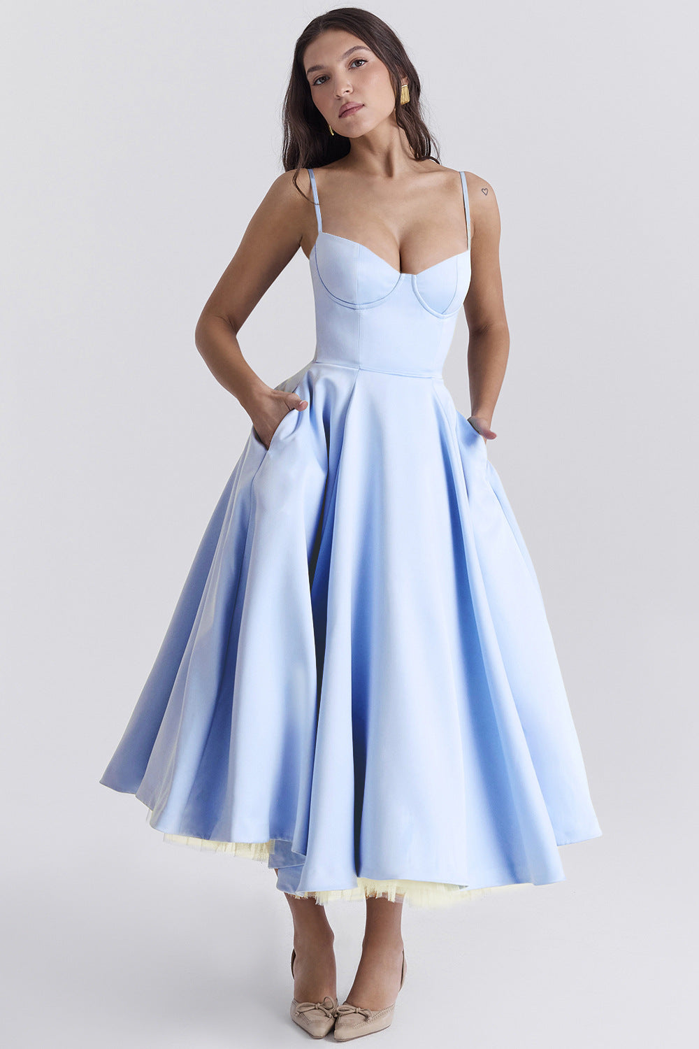 Passion Midi Dress - Shapes the Waist | Double Layer