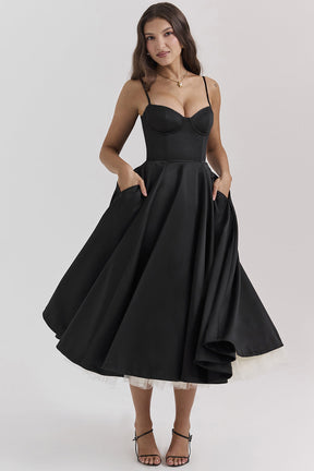 Passion Midi Dress - Shapes the Waist | Double Layer