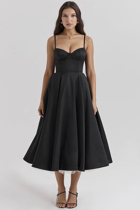 Passion Midi Dress - Shapes the Waist | Double Layer