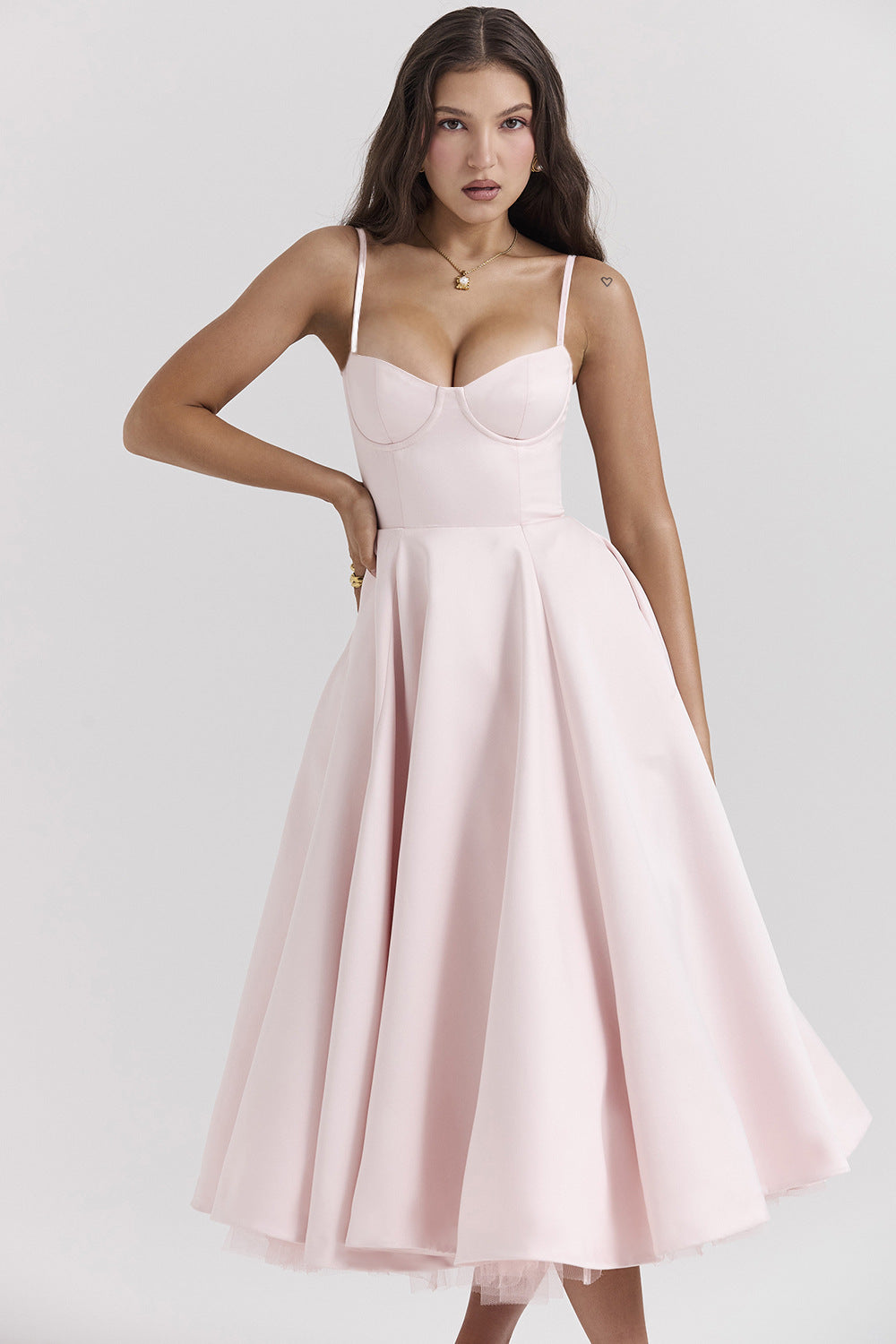 Passion Midi Dress - Shapes the Waist | Double Layer