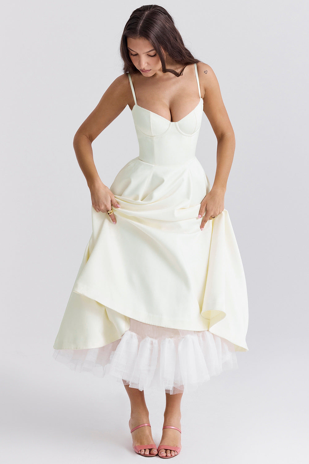 Passion Midi Dress - Shapes the Waist | Double Layer