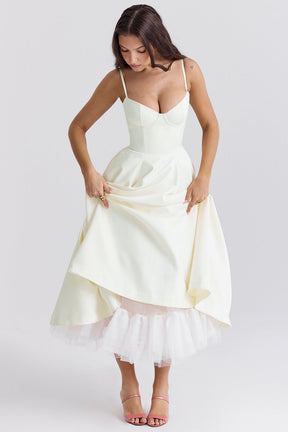 Passion Midi Dress - Shapes the Waist | Double Layer