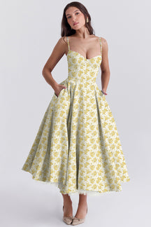 Passion Midi Dress - Shapes the Waist | Double Layer
