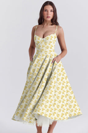 Passion Midi Dress - Shapes the Waist | Double Layer