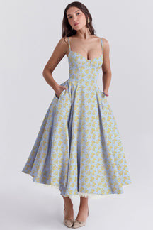 Passion Midi Dress - Shapes the Waist | Double Layer