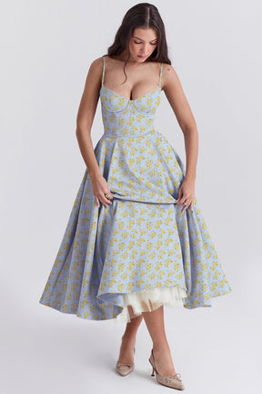 Passion Midi Dress - Shapes the Waist | Double Layer