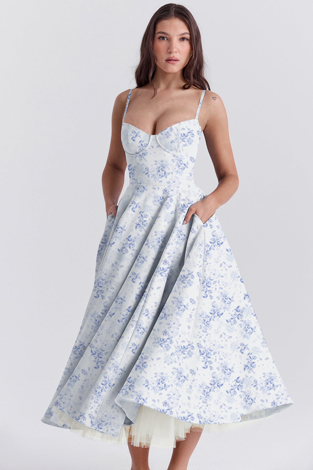 Passion Midi Dress - Shapes the Waist | Double Layer