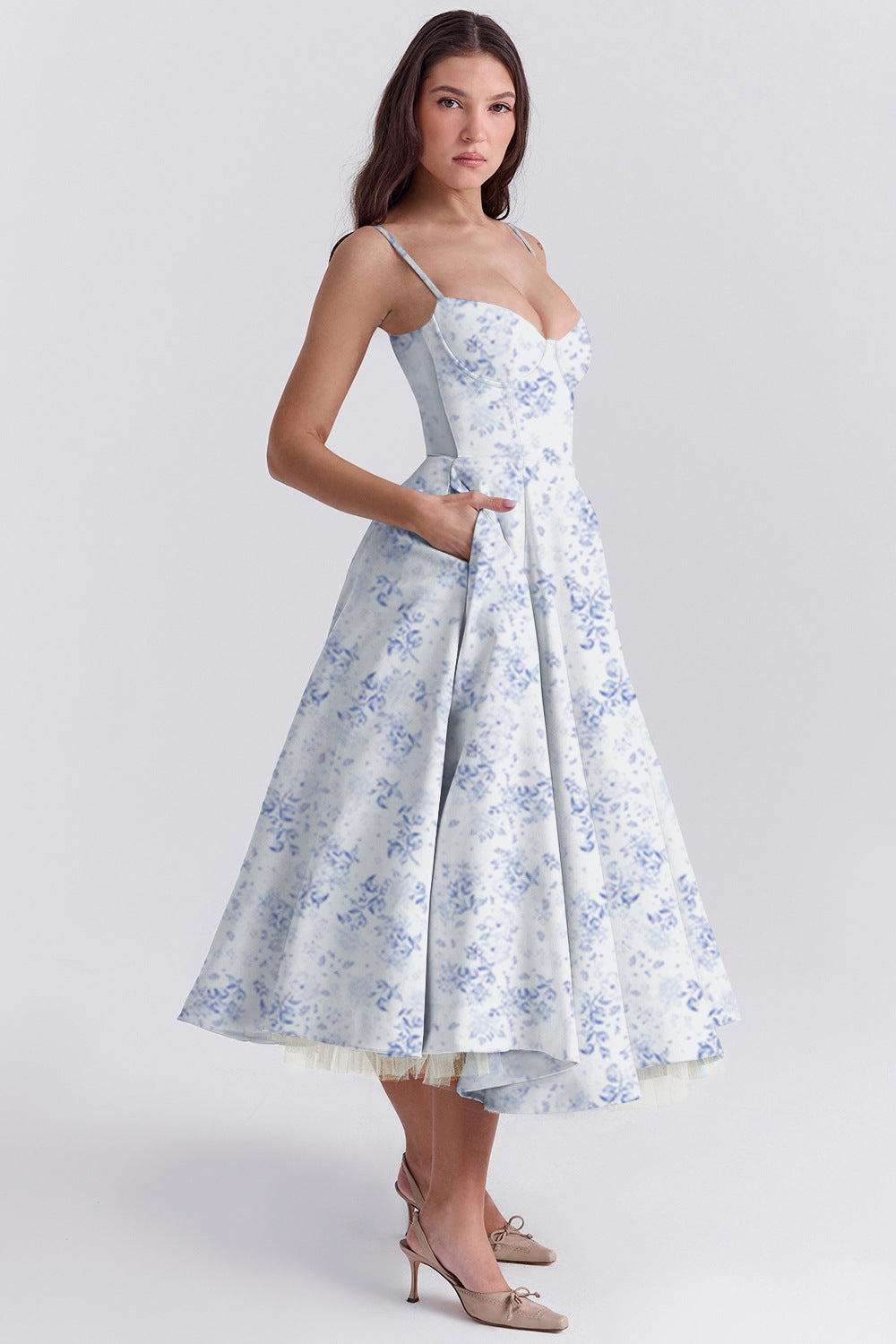 Passion Midi Dress - Shapes the Waist | Double Layer