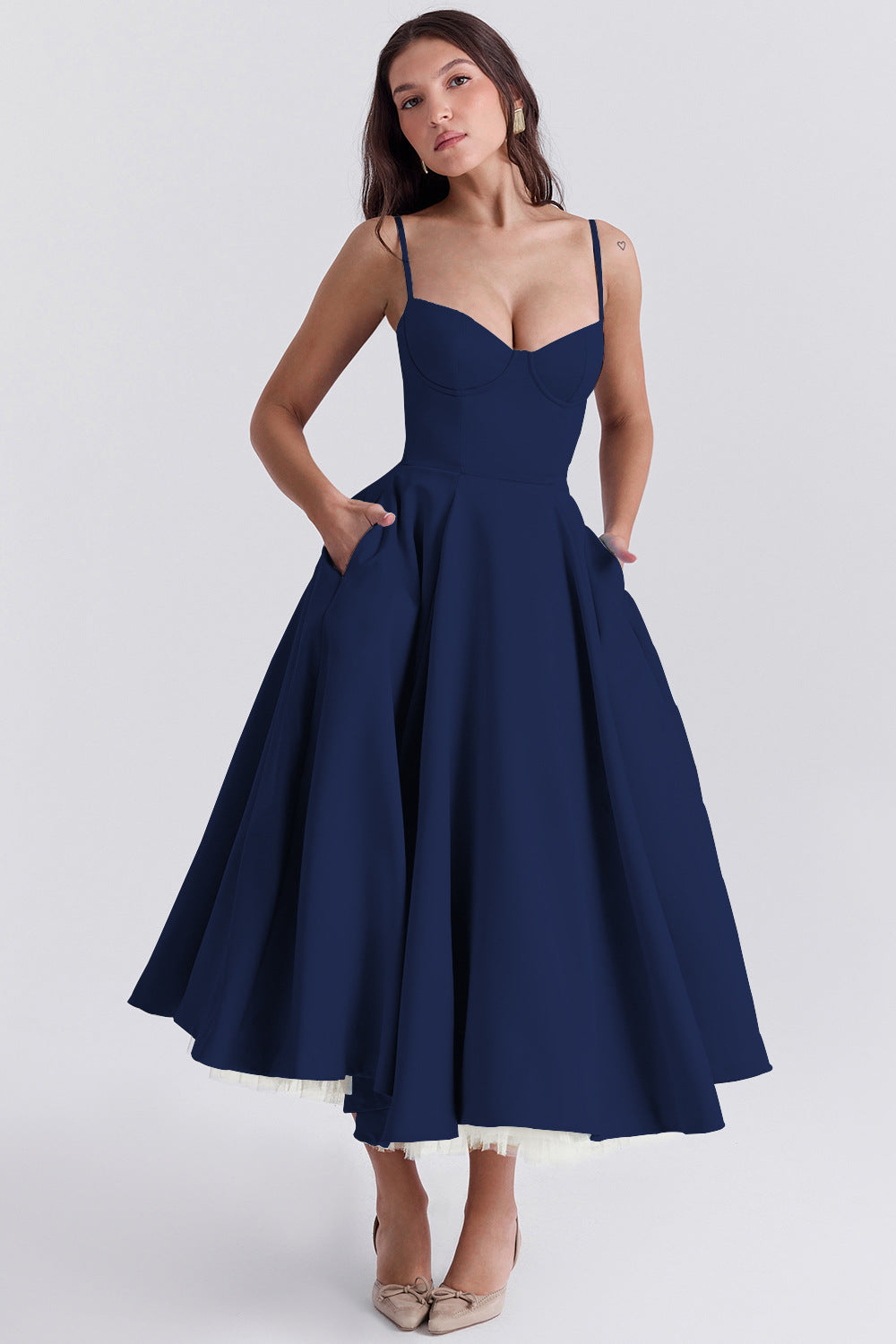 Passion Midi Dress - Shapes the Waist | Double Layer