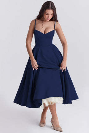 Passion Midi Dress - Shapes the Waist | Double Layer