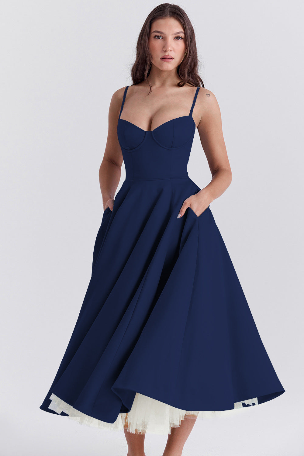 Passion Midi Dress - Shapes the Waist | Double Layer