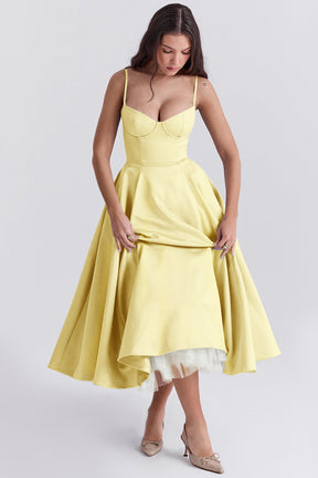 Passion Midi Dress - Shapes the Waist | Double Layer